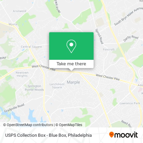 Mapa de USPS Collection Box - Blue Box