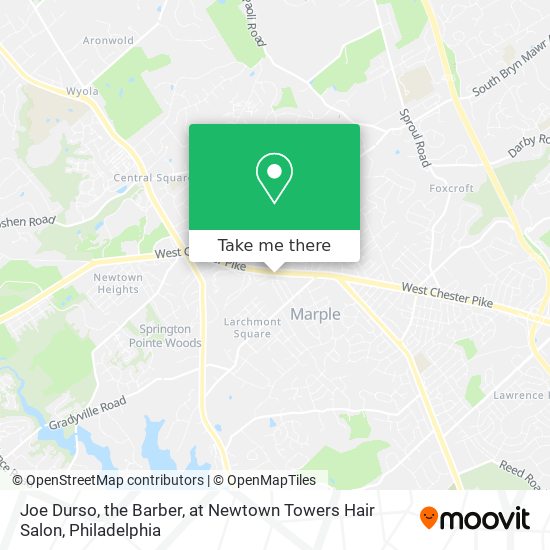 Mapa de Joe Durso, the Barber, at Newtown Towers Hair Salon