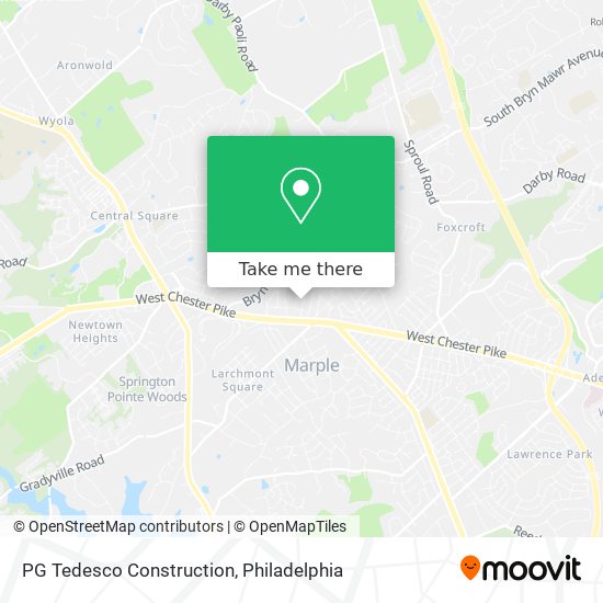 PG Tedesco Construction map