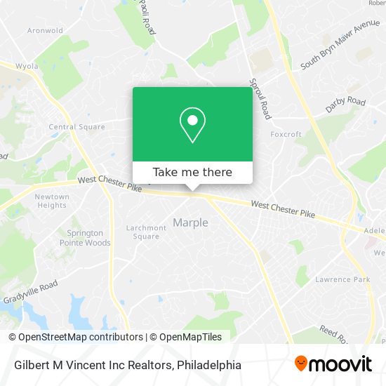Gilbert M Vincent Inc Realtors map