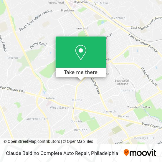 Claude Baldino Complete Auto Repair map