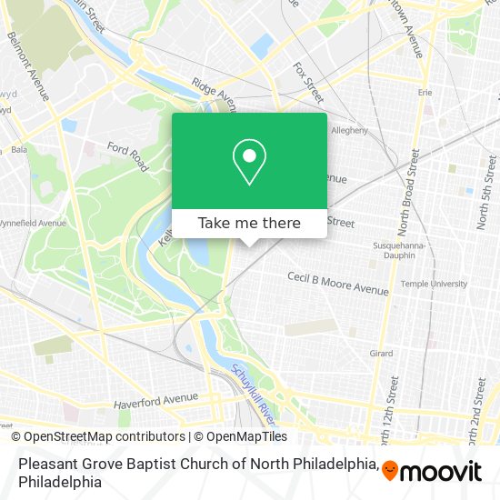 Pleasant Grove Baptist Church of North Philadelphia map