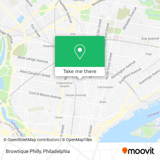 Browtique Philly map