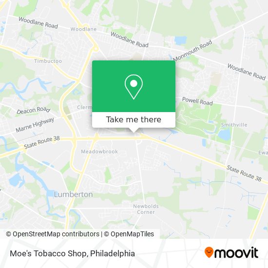 Moe's Tobacco Shop map