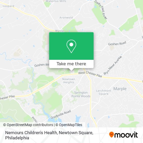 Nemours Children's Health, Newtown Square map