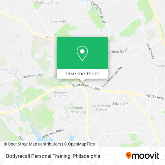 Bodyrecall Personal Training map