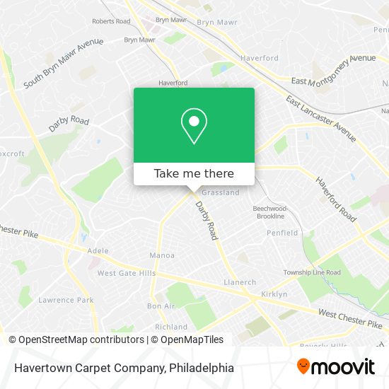 Mapa de Havertown Carpet Company