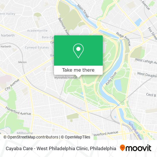 Cayaba Care - West Philadelphia Clinic map