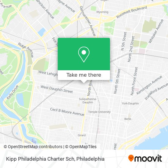 Kipp Philadelphia Charter Sch map