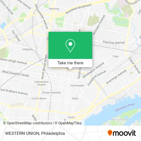 WESTERN UNION map