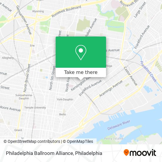 Philadelphia Ballroom Alliance map