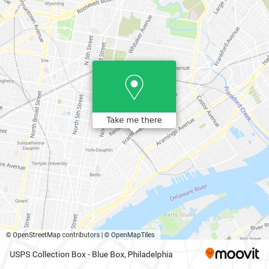 USPS Collection Box - Blue Box map