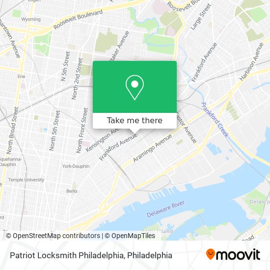 Patriot Locksmith Philadelphia map