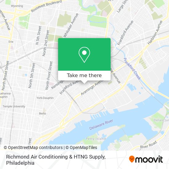 Richmond Air Conditioning & HTNG Supply map