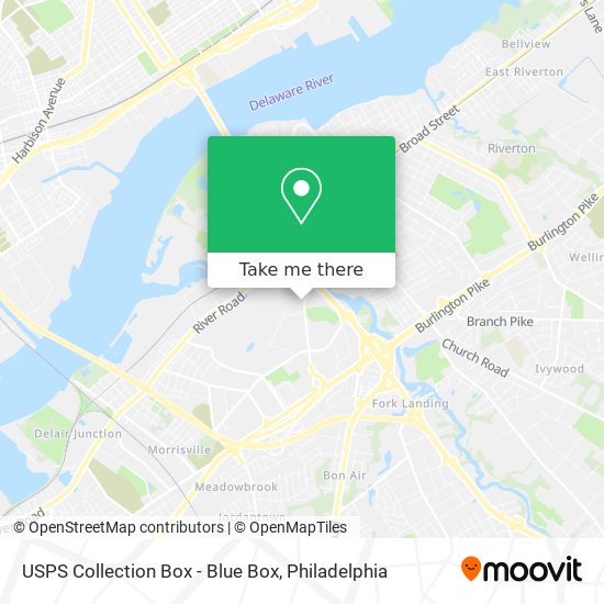 USPS Collection Box - Blue Box map