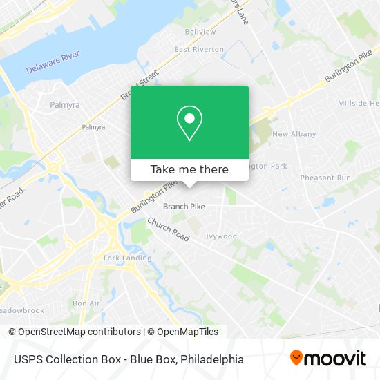 USPS Collection Box - Blue Box map