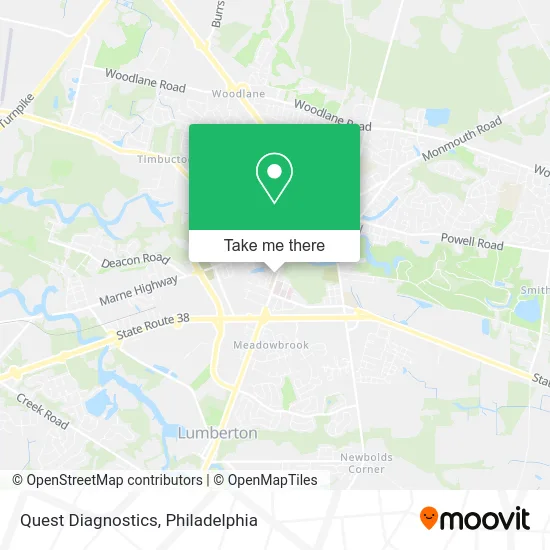 Quest Diagnostics map