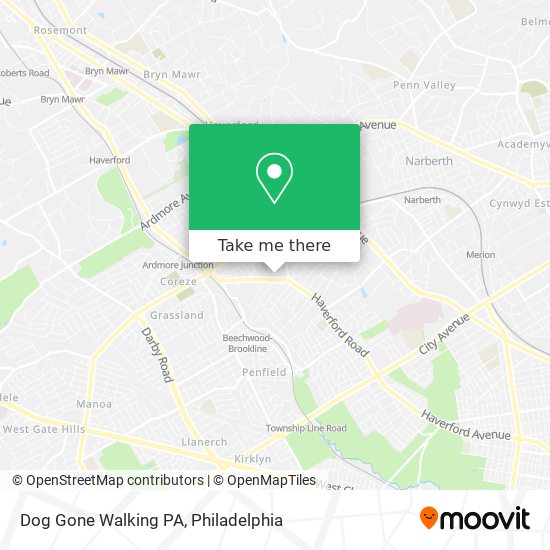 Dog Gone Walking PA map
