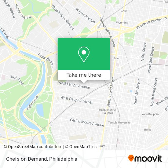 Chefs on Demand map
