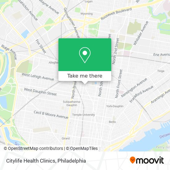 Citylife Health Clinics map