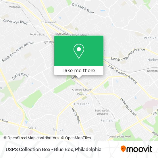 USPS Collection Box - Blue Box map