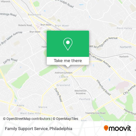 Family Support Service map