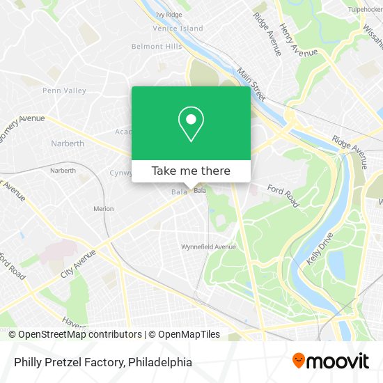 Mapa de Philly Pretzel Factory