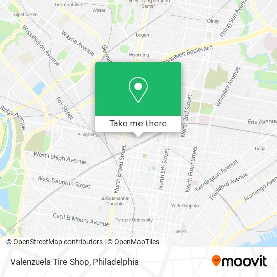 Valenzuela Tire Shop map