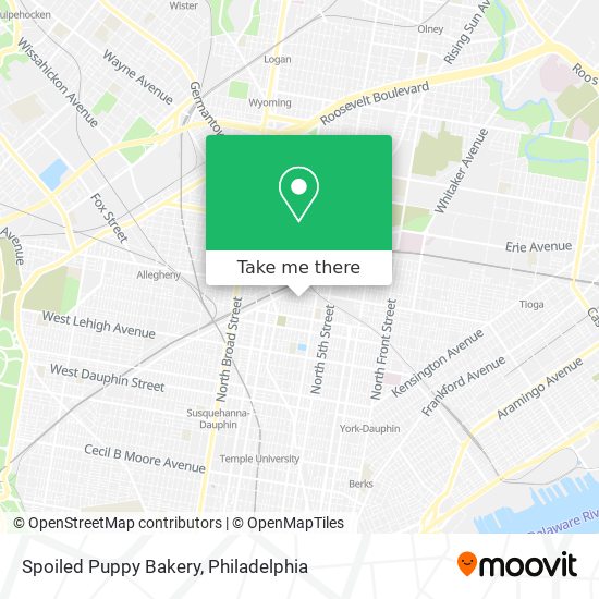 Spoiled Puppy Bakery map