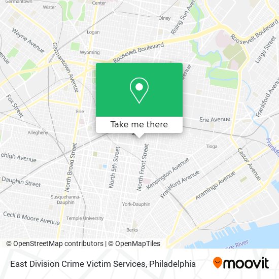 East Division Crime Victim Services map