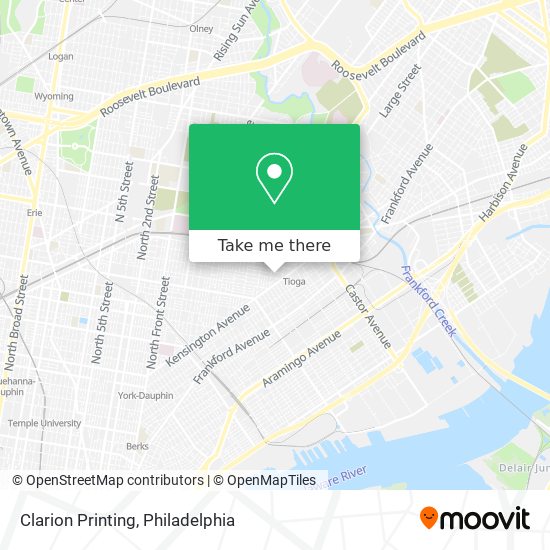 Clarion Printing map