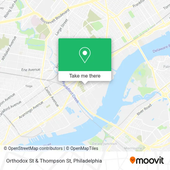 Orthodox St & Thompson St map