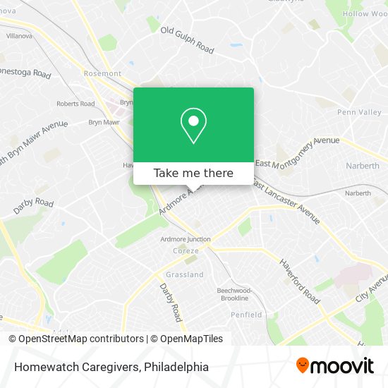 Homewatch Caregivers map