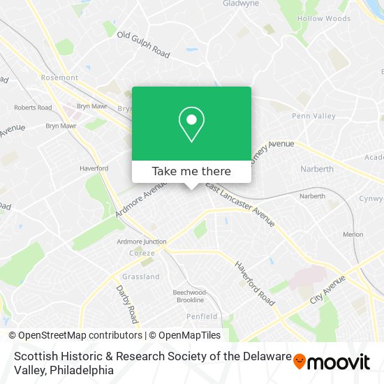 Scottish Historic & Research Society of the Delaware Valley map