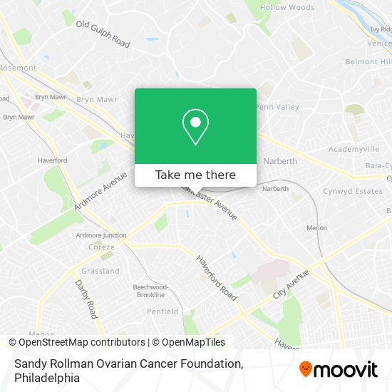 Sandy Rollman Ovarian Cancer Foundation map