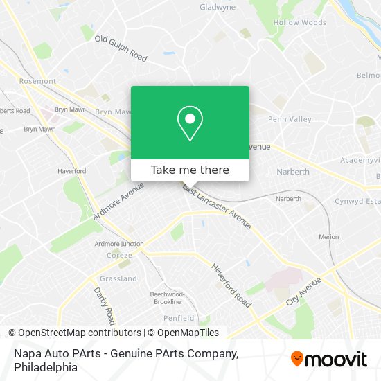 Mapa de Napa Auto PArts - Genuine PArts Company