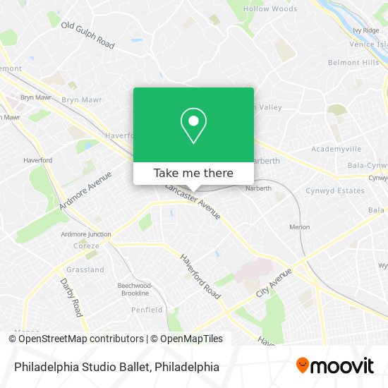 Mapa de Philadelphia Studio Ballet