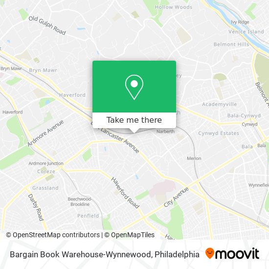 Bargain Book Warehouse-Wynnewood map