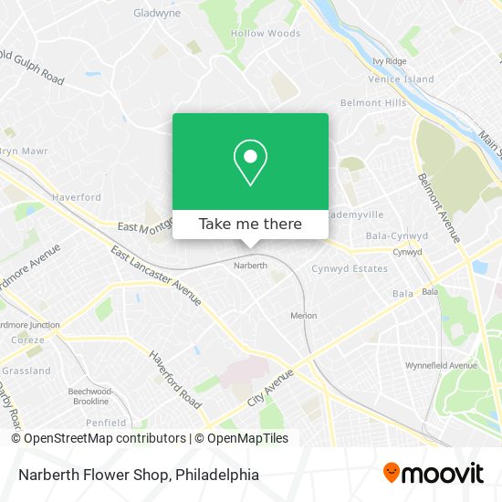 Mapa de Narberth Flower Shop