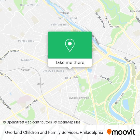 Overland Children and Family Services map
