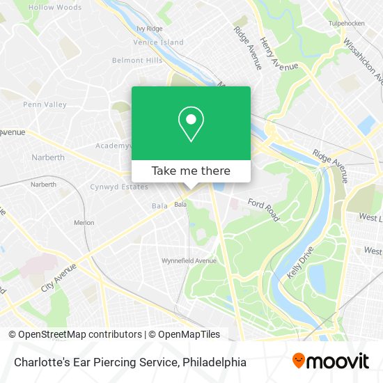 Charlotte's Ear Piercing Service map