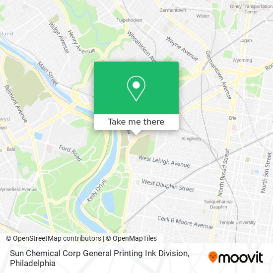 Mapa de Sun Chemical Corp General Printing Ink Division