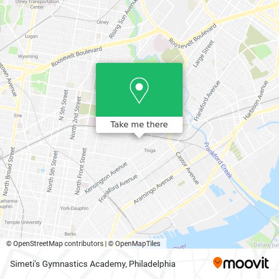 Simeti's Gymnastics Academy map