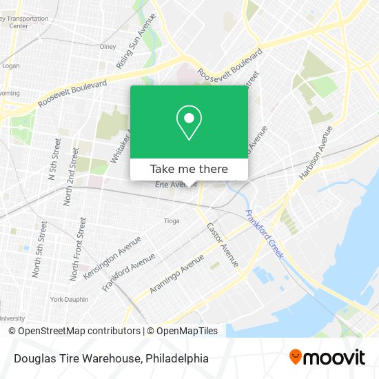 Douglas Tire Warehouse map