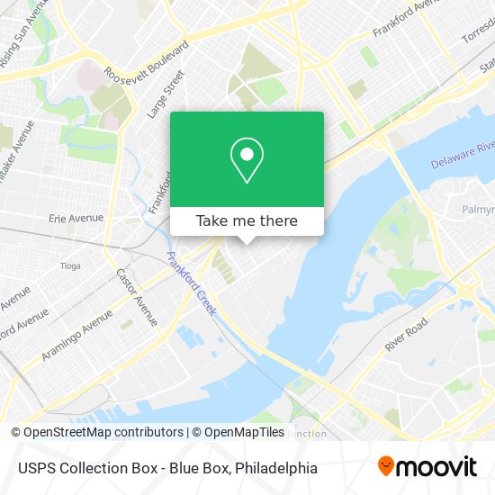 USPS Collection Box - Blue Box map