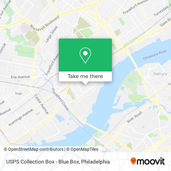 USPS Collection Box - Blue Box map