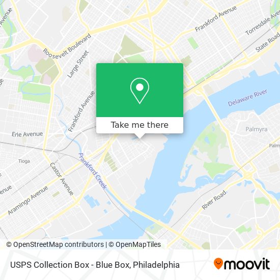 USPS Collection Box - Blue Box map