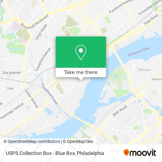 USPS Collection Box - Blue Box map