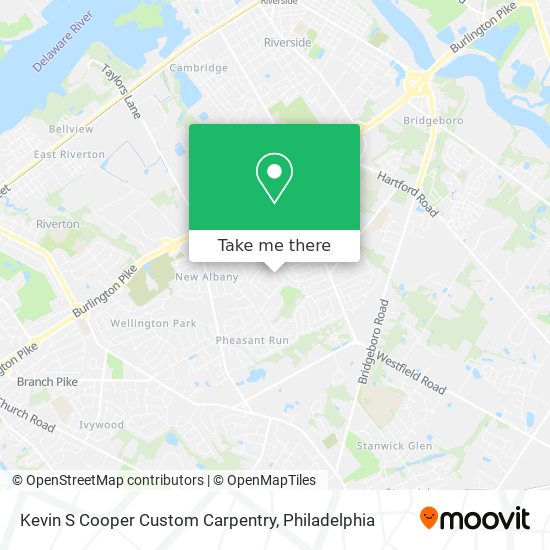 Kevin S Cooper Custom Carpentry map