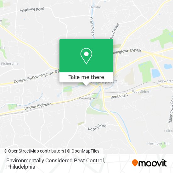 Environmentally Considered Pest Control map